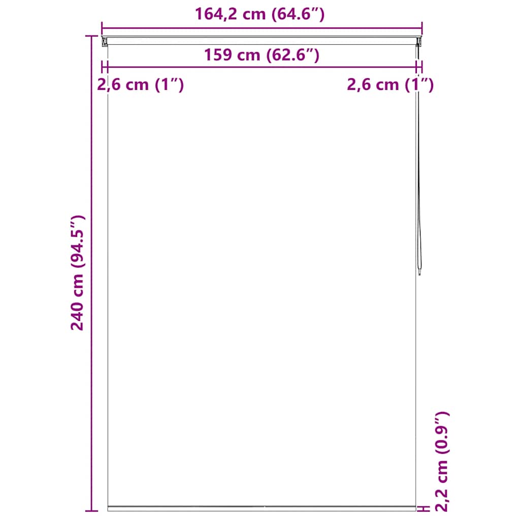 Roleta za tuš 160 x 240 cm s uzorkom mjehurića