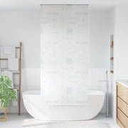Roleta za tuš 120 x 240 cm s natpisom Splash