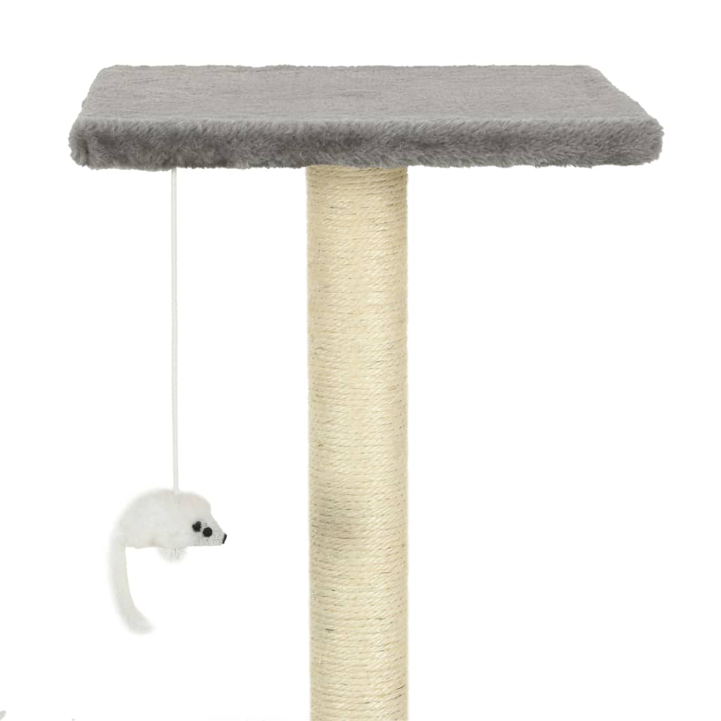 Penjalica za mačke sa stupovima za grebanje 95 cm siva