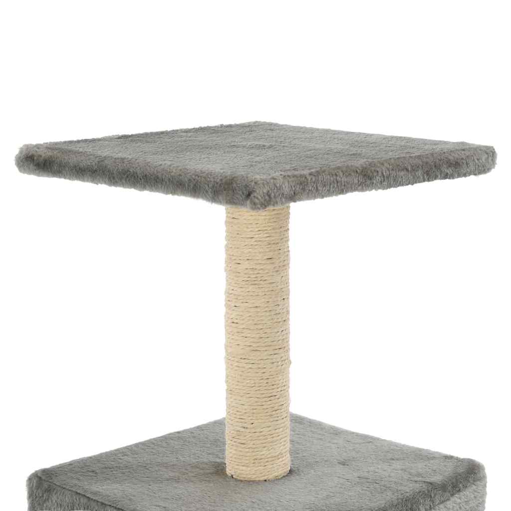 Penjalica za mačke sa stupovima za grebanje od sisala 55 cm siva