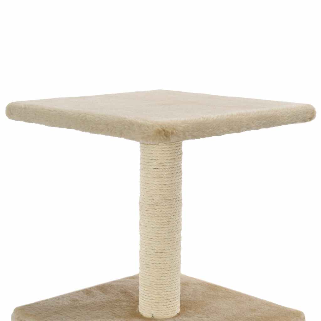 Penjalica za mačke sa stupovima za grebanje od sisala 55 cm bež