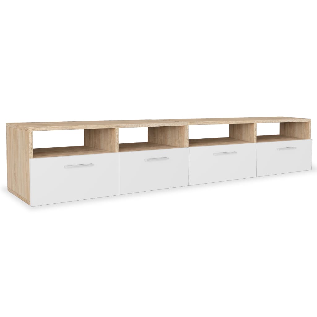 TV ormarići 2 kom konstruirano drvo 95x35x36 cm bijeli i hrast