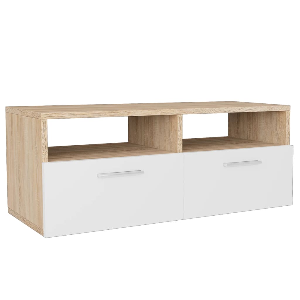 TV ormarići 2 kom konstruirano drvo 95x35x36 cm bijeli i hrast