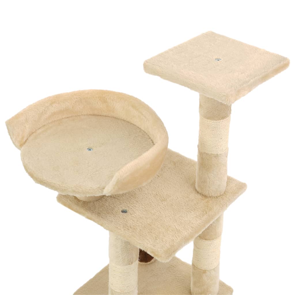 Penjalica za mačke sa stupovima za grebanje od sisala 65 cm bež