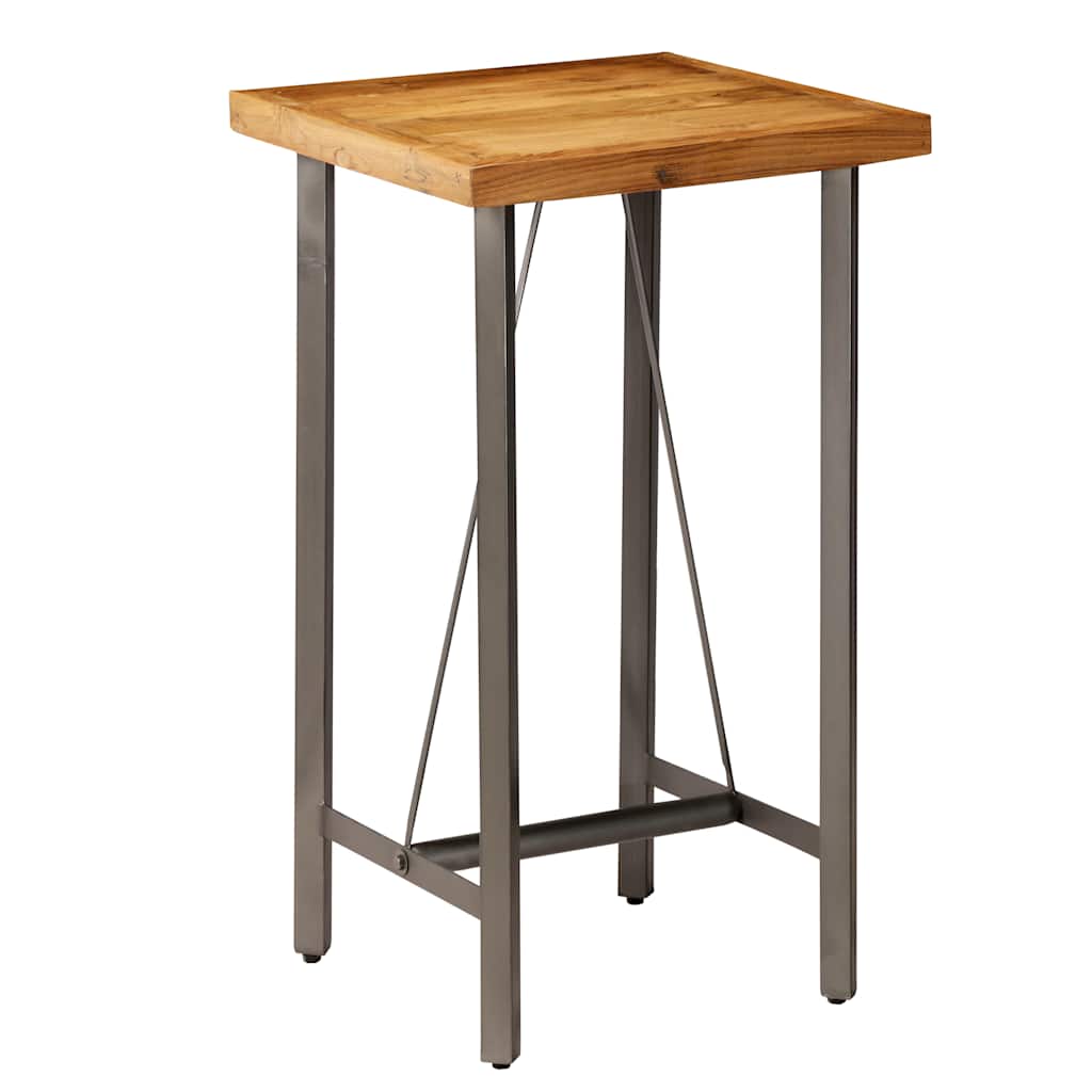Barski stol od masivne obnovljene tikovine 60 x 60 x 107 cm