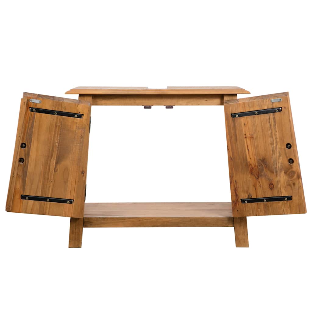 Kupaonski ormarić od masivne borovine 70 x 32 x 63 cm