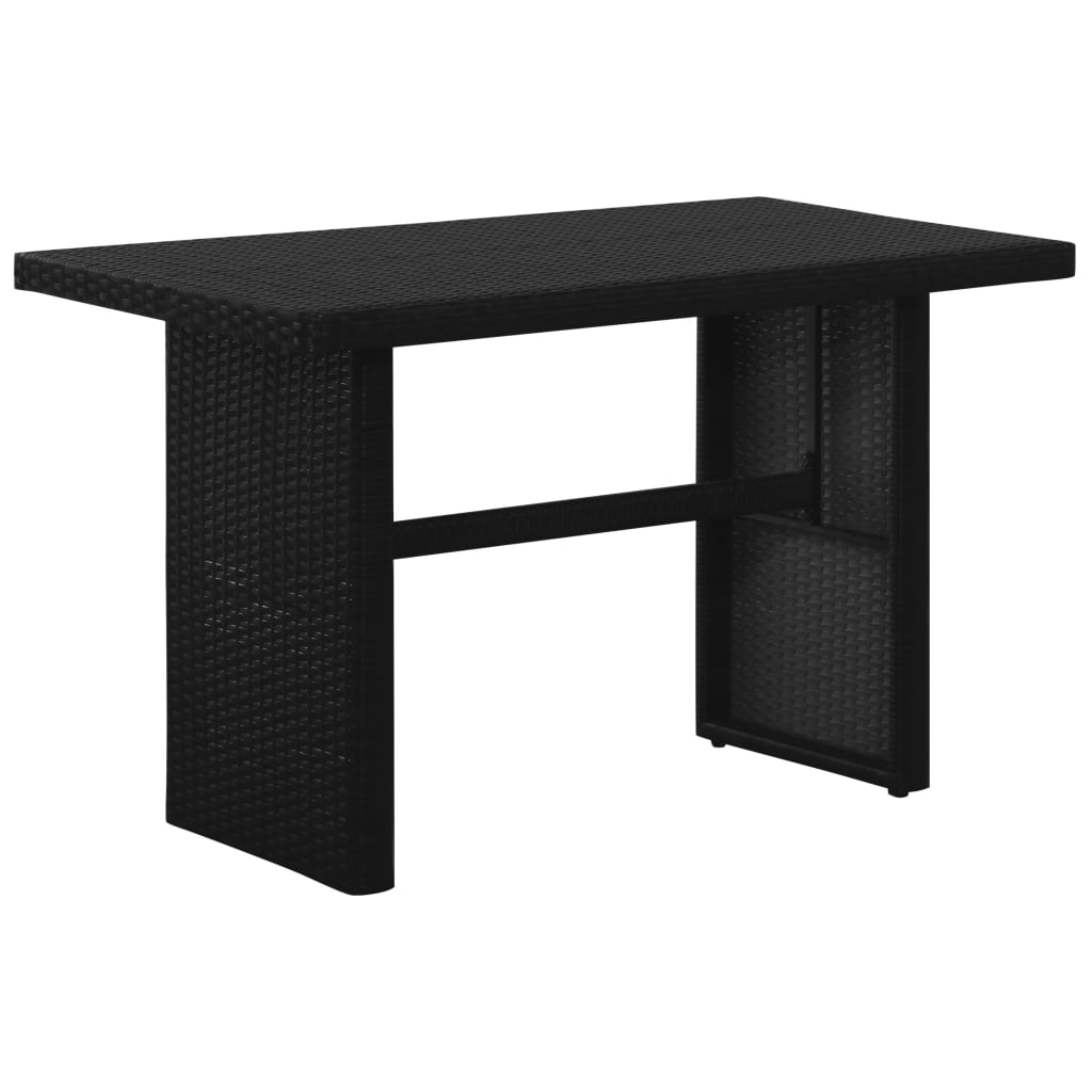 3-dijelni bistro set od poliratana s jastucima