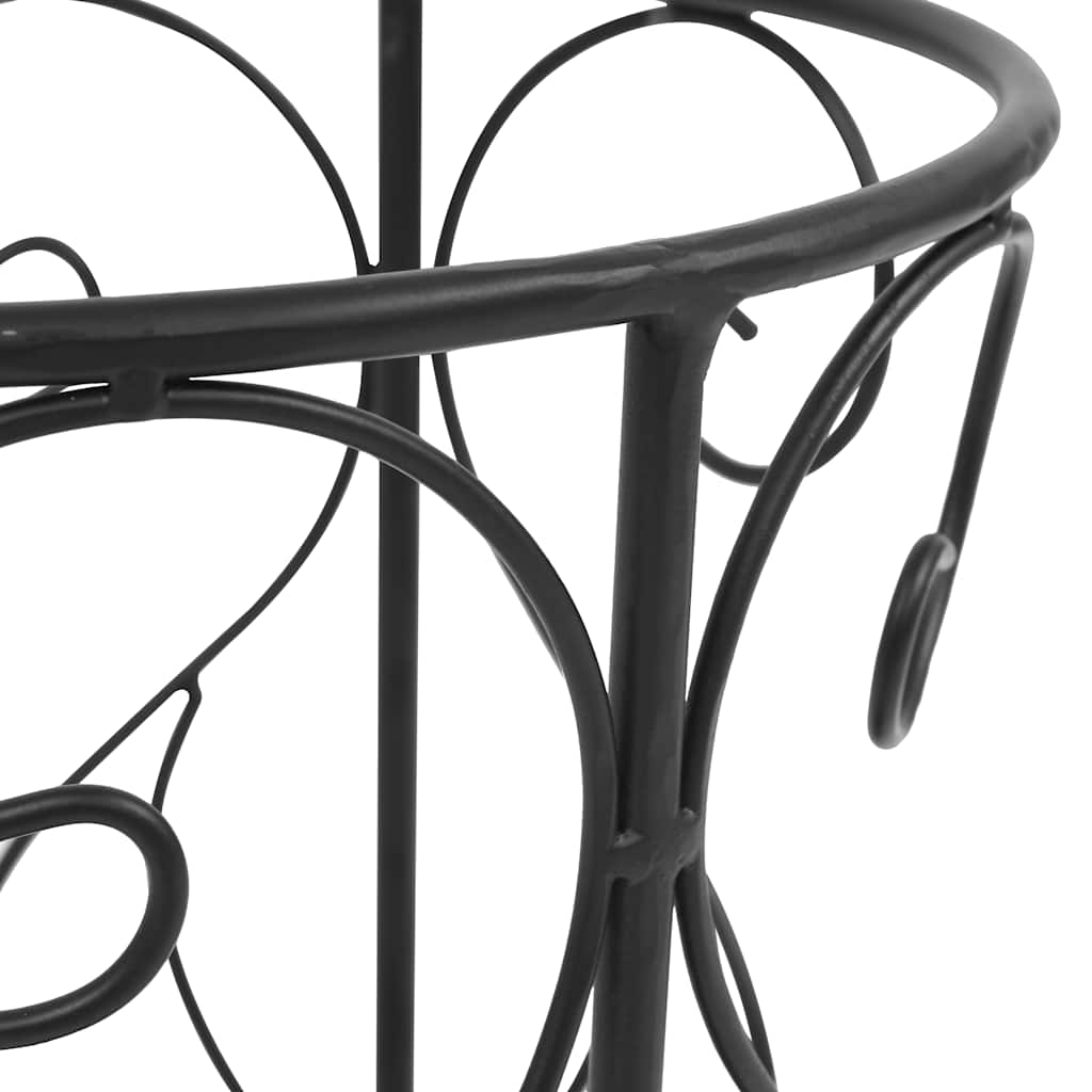 Stalak za kišobrane vintage stil od metala 26 x 46 cm crni