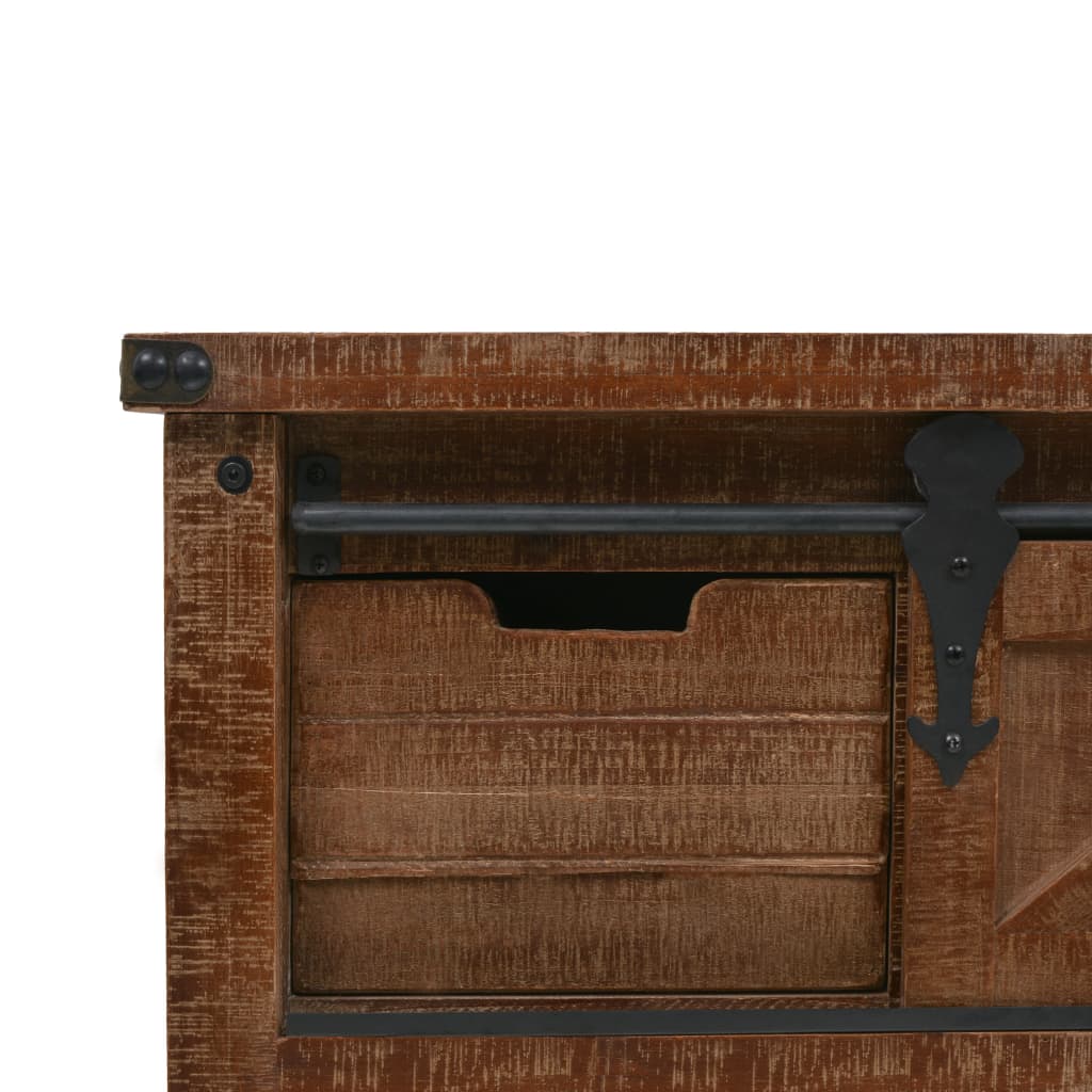 Konzolni stol od masivne jelovine 131 x 35,5 x 75 cm smeđi