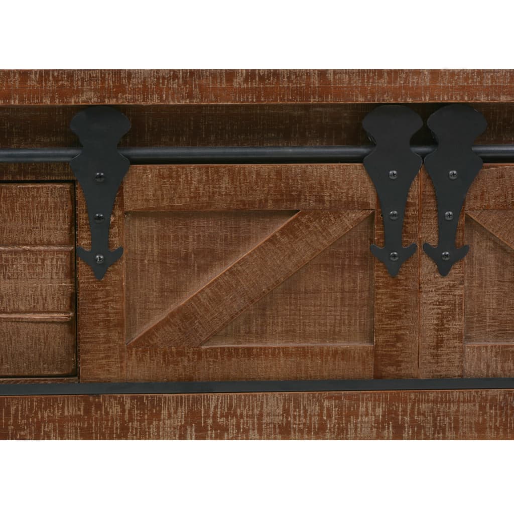 Konzolni stol od masivne jelovine 131 x 35,5 x 75 cm smeđi