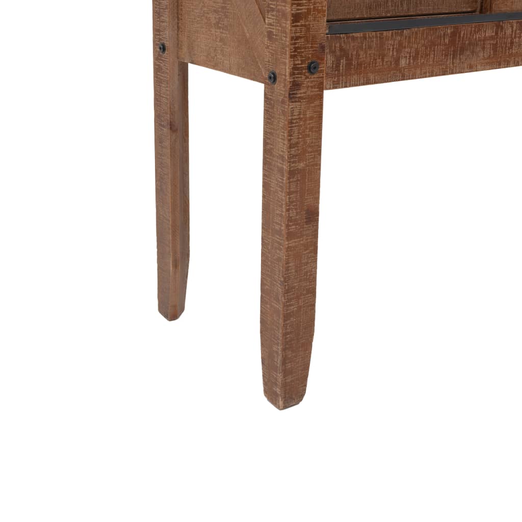 Konzolni stol od masivne jelovine 131 x 35,5 x 75 cm smeđi