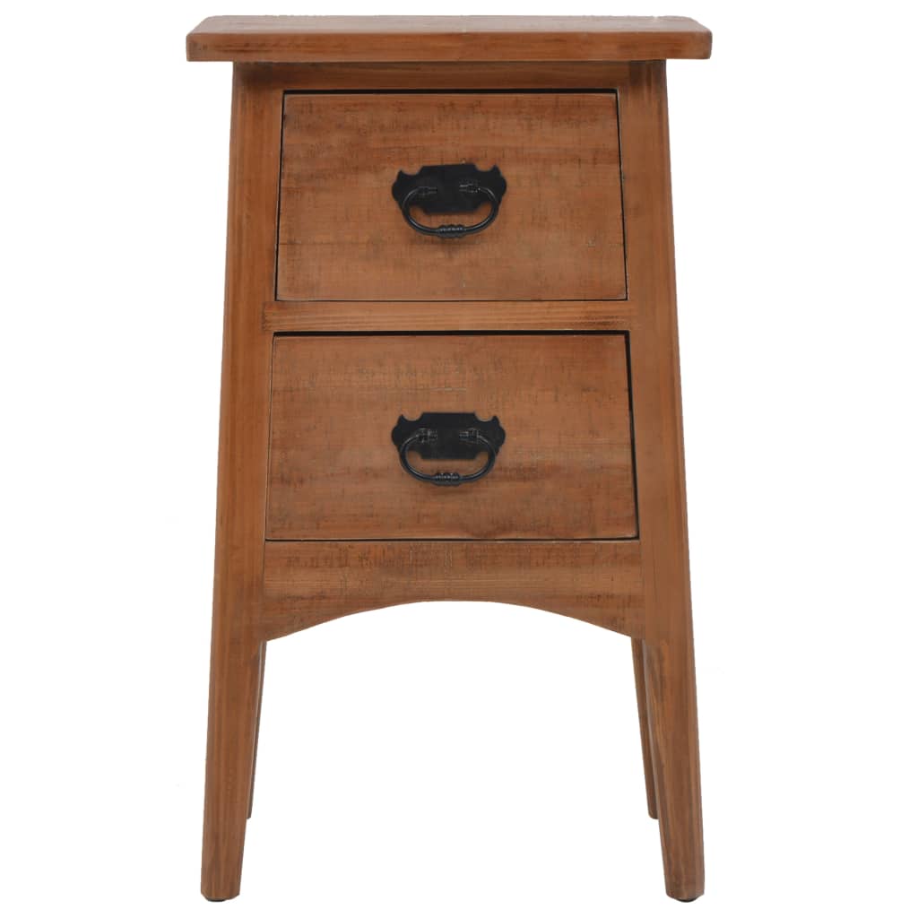 Noćni ormarić od masivne jelovine 40 x 29 x 68 cm smeđi