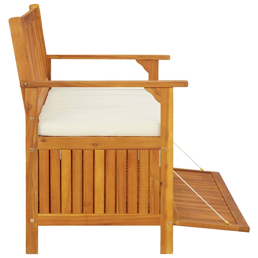 Vrtna klupa za pohranu od masivnog bagremovog drva 120 x 63 x 84 cm