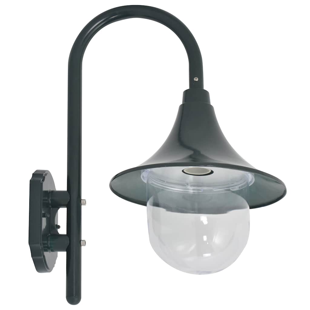 Vrtna zidna svjetiljka E27 42 cm aluminijska tamnozelena