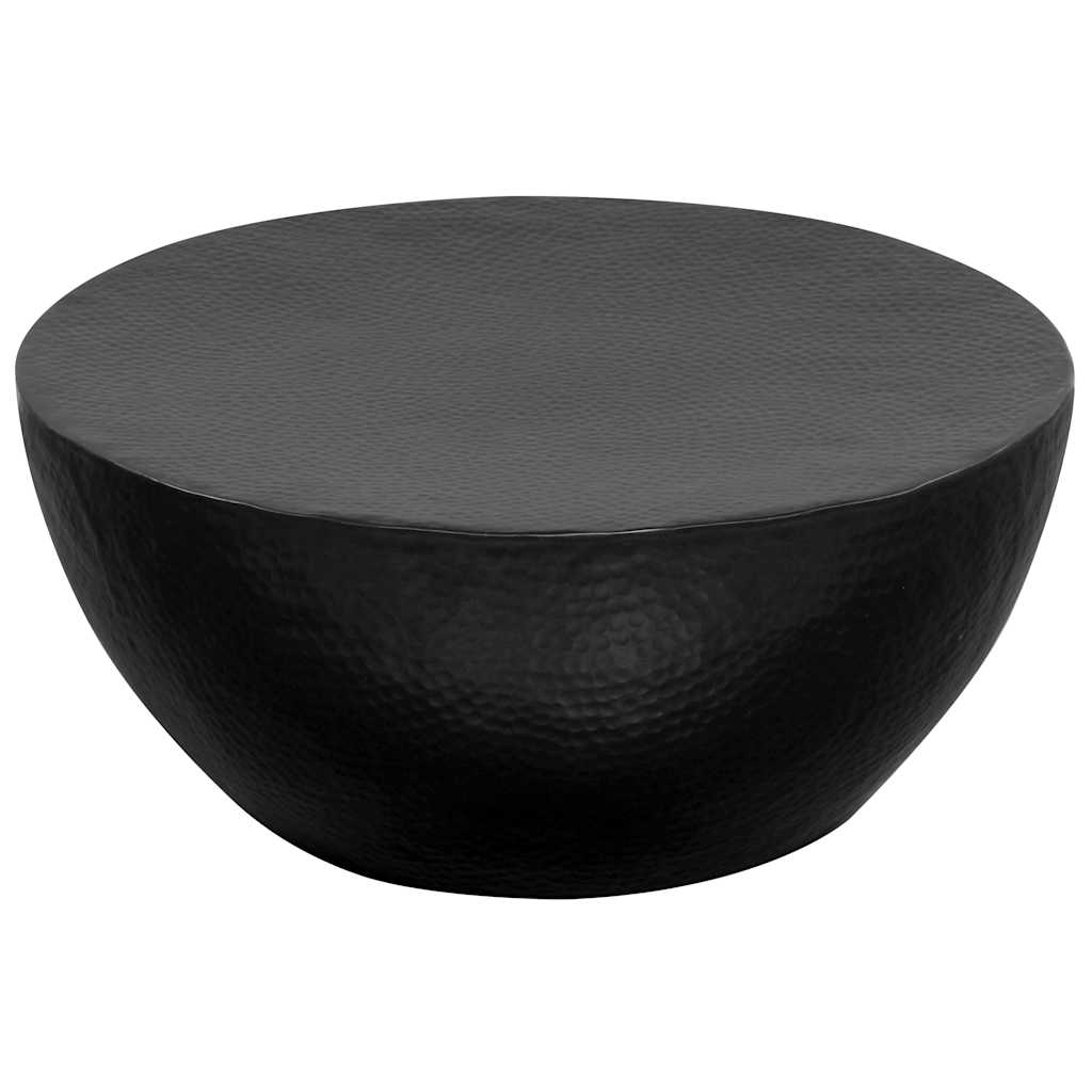 Stolić za kavu od čekićanog aluminija 70 x 30 cm crni