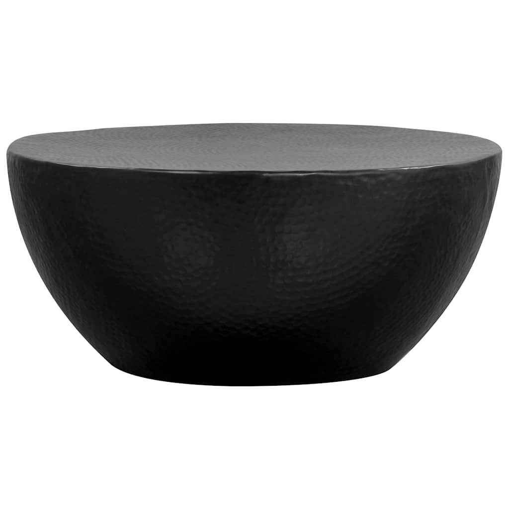 Stolić za kavu od čekićanog aluminija 70 x 30 cm crni