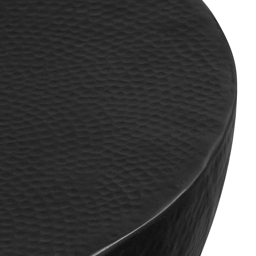 Stolić za kavu od čekićanog aluminija 70 x 30 cm crni