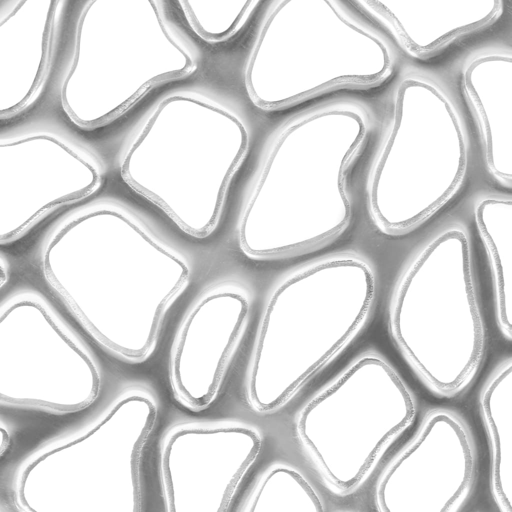 Stolić za kavu od lijevanog aluminija 70 x 30 cm srebrni