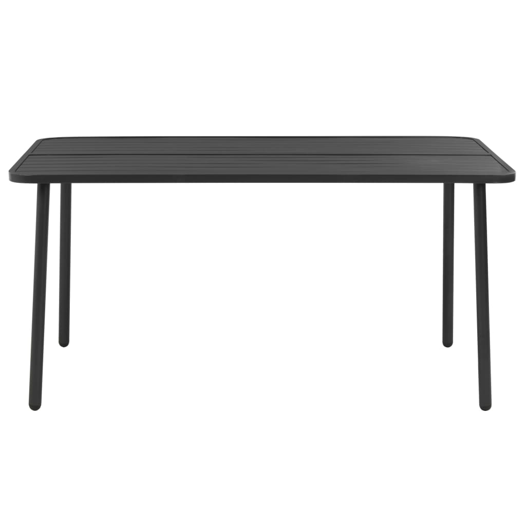 Vrtni stol tamno sivi 150 x 90 x 72 cm čelik