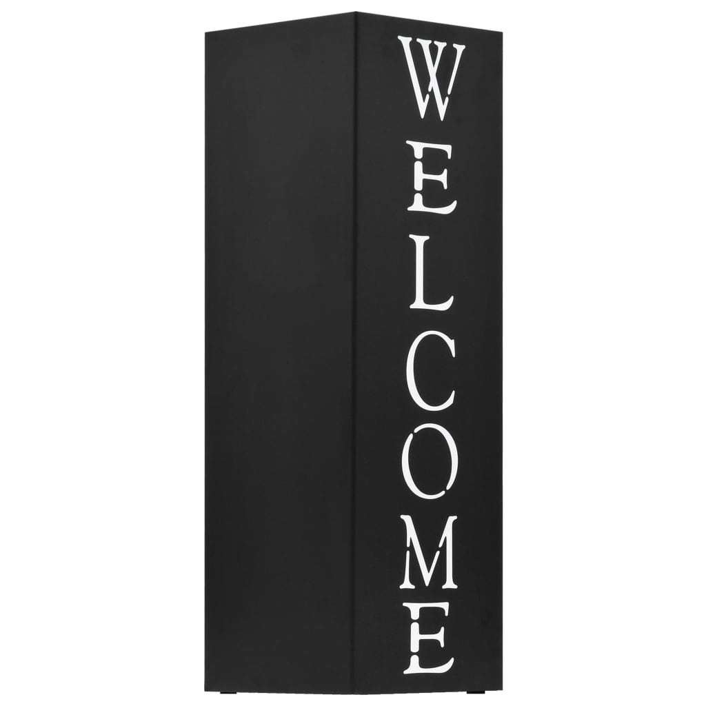 Stalak za kišobrane s natpisom Welcome čelični crni