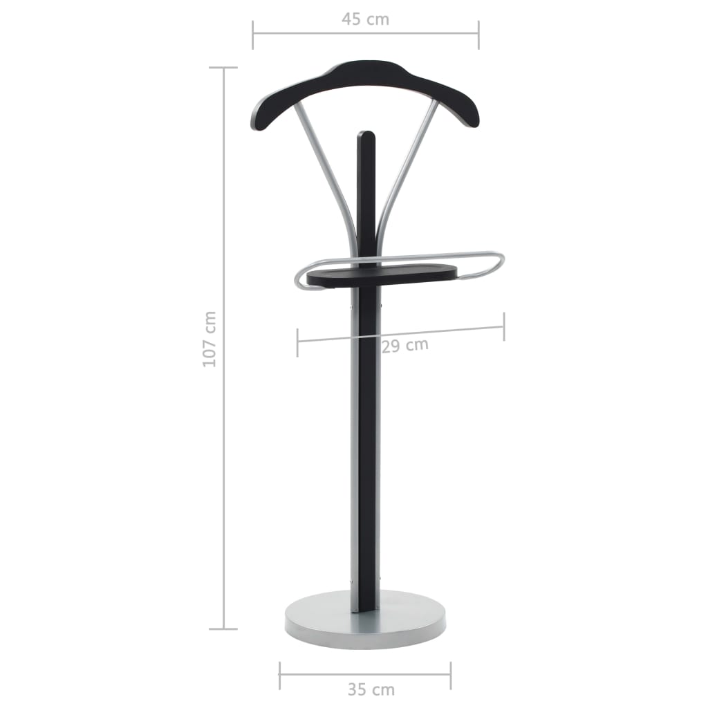 Stalak za odijela 45 x 35 x 107 cm crno-sivi