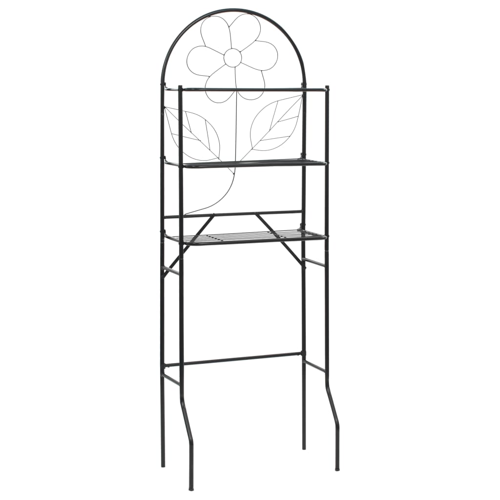 Toaletni stalak crni 60 x 33 x 174 cm
