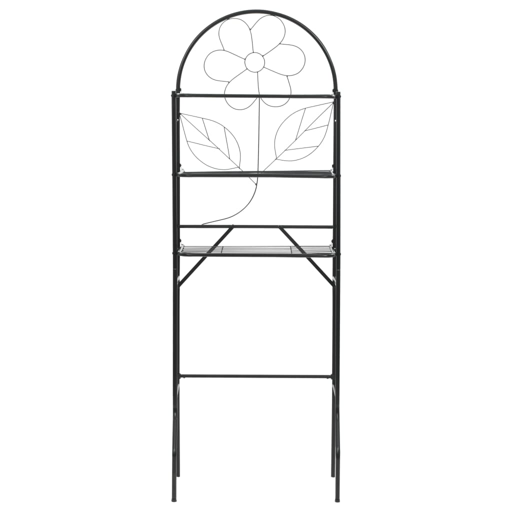 Toaletni stalak crni 60 x 33 x 174 cm