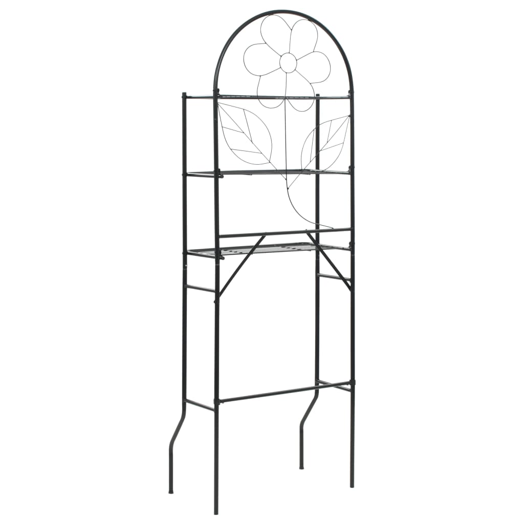 Toaletni stalak crni 60 x 33 x 174 cm