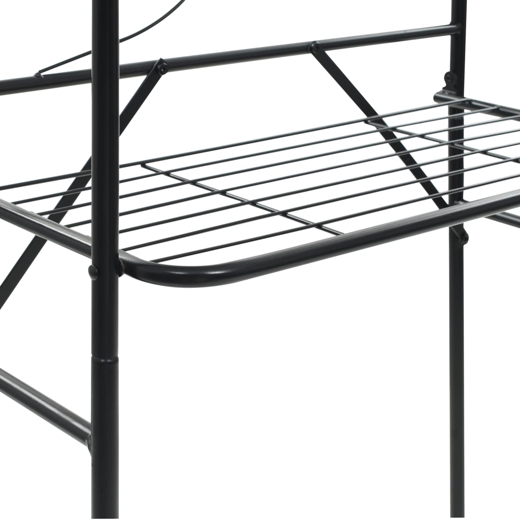 Toaletni stalak crni 60 x 33 x 174 cm
