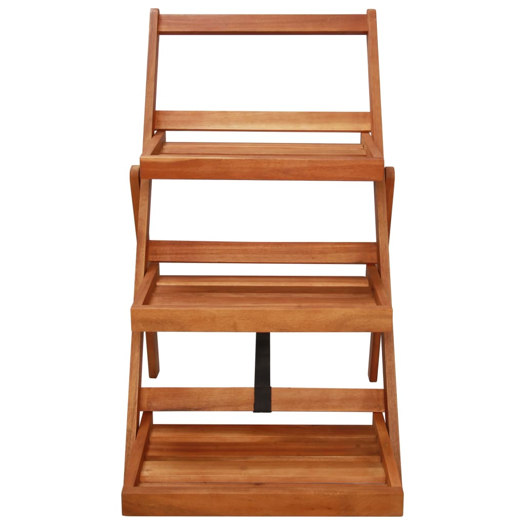 Stalak za biljke s 3 razine 50 x 63 x 80 cm od bagremovog drva