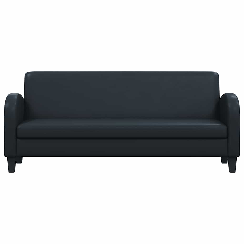 2-dijelni set sofa od umjetne kože crni