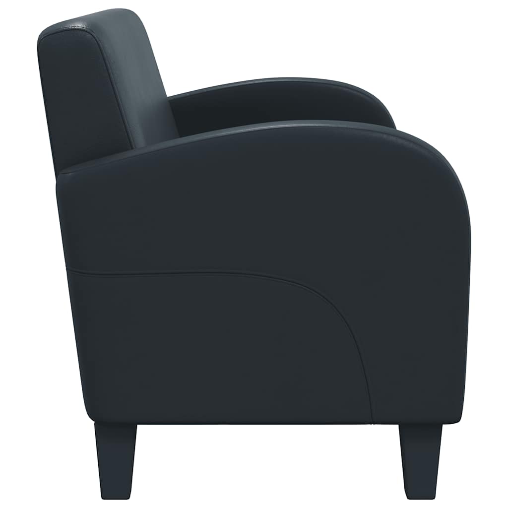 2-dijelni set sofa od umjetne kože crni