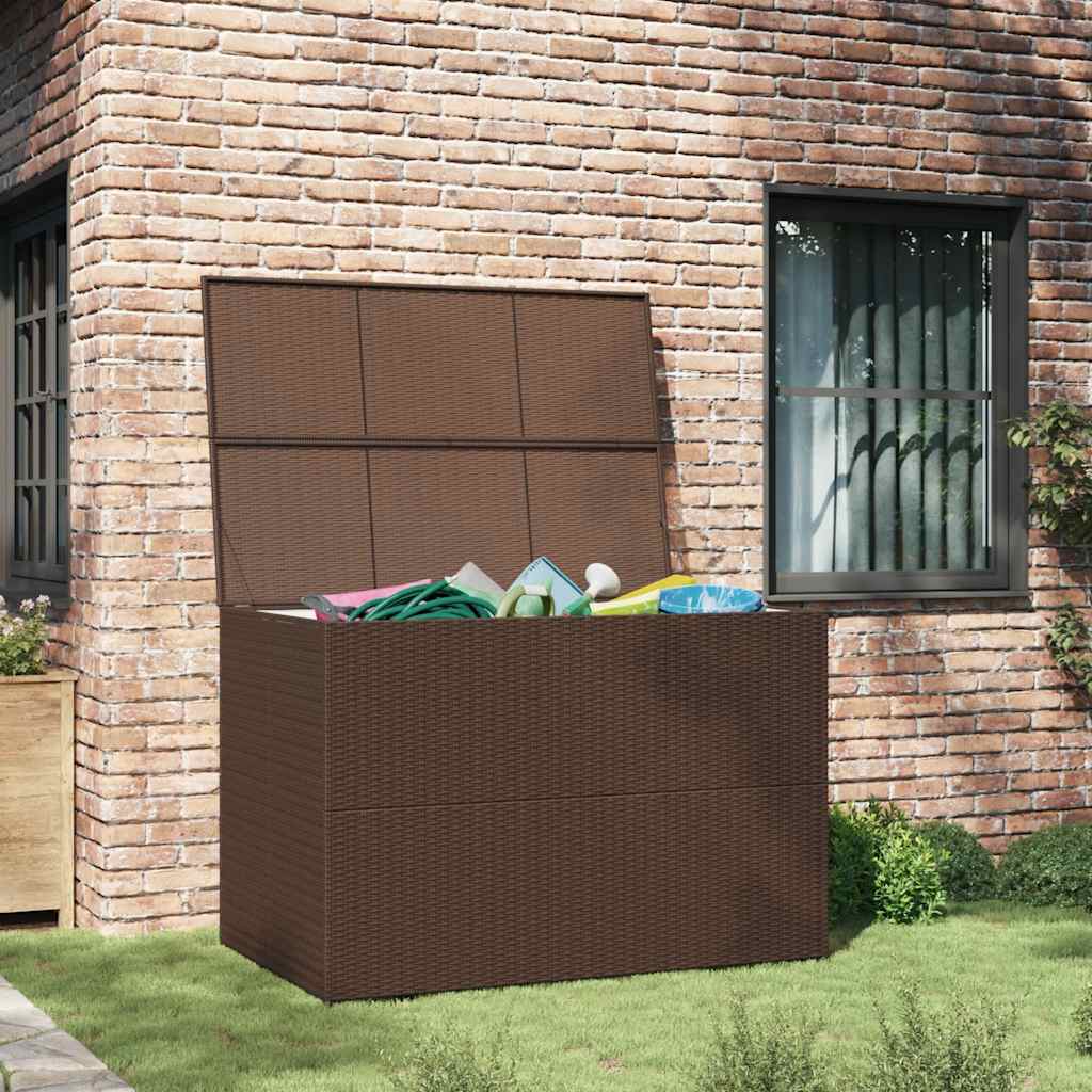 Vrtna kutija za pohranu smeđa 150 x 100 x 100 cm od poliratana