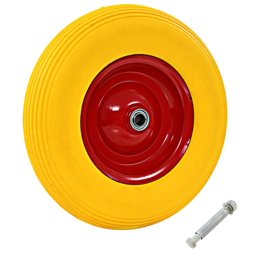Kotač za kolica s osovinom od čvrstog PU-a 4.00 - 8 390 mm
