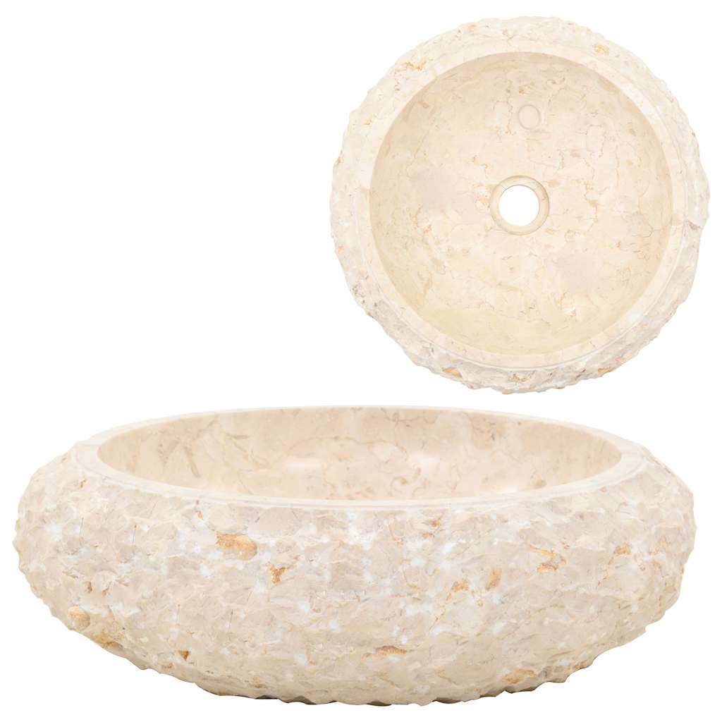 Umivaonik 40 x 12 cm mramorni krem
