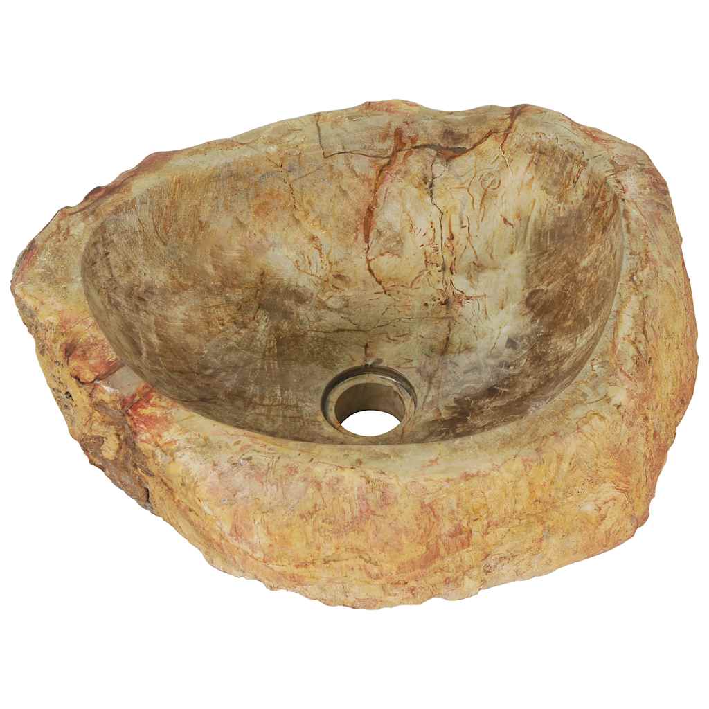 Umivaonik od fosilnog kamena 45 x 35 x 15 cm krem