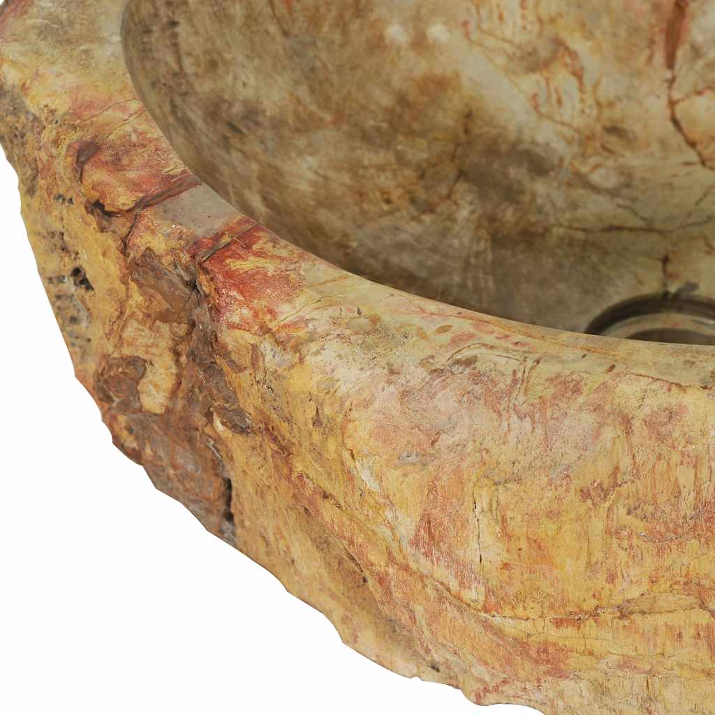 Umivaonik od fosilnog kamena 45 x 35 x 15 cm krem
