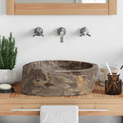 Umivaonik od fosilnog kamena 45 x 35 x 15 cm krem