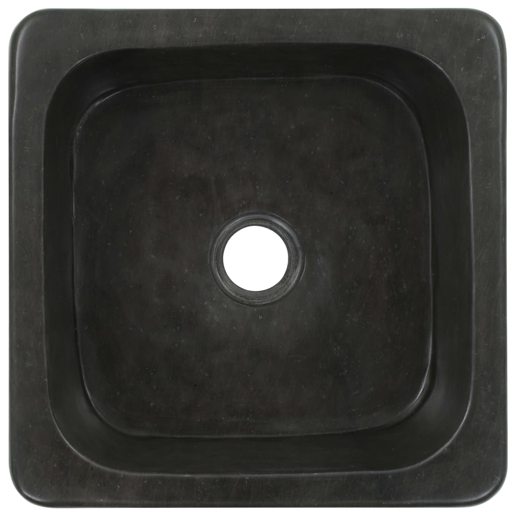 Umivaonik od riječnog kamena 30 x 30 x 15 cm crni