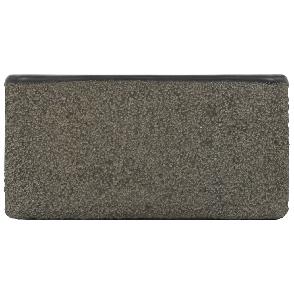 Umivaonik od riječnog kamena 30 x 30 x 15 cm crni