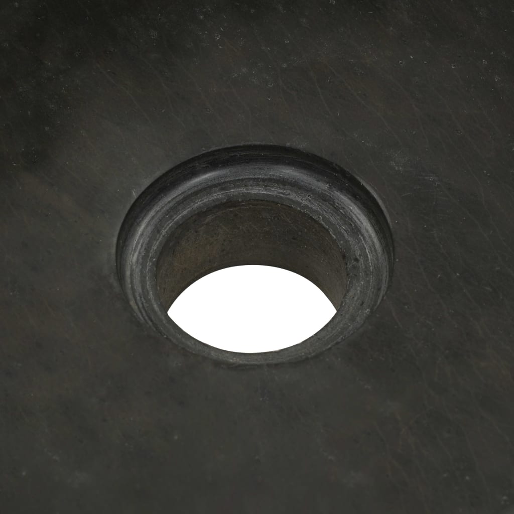 Umivaonik od riječnog kamena 30 x 30 x 15 cm crni
