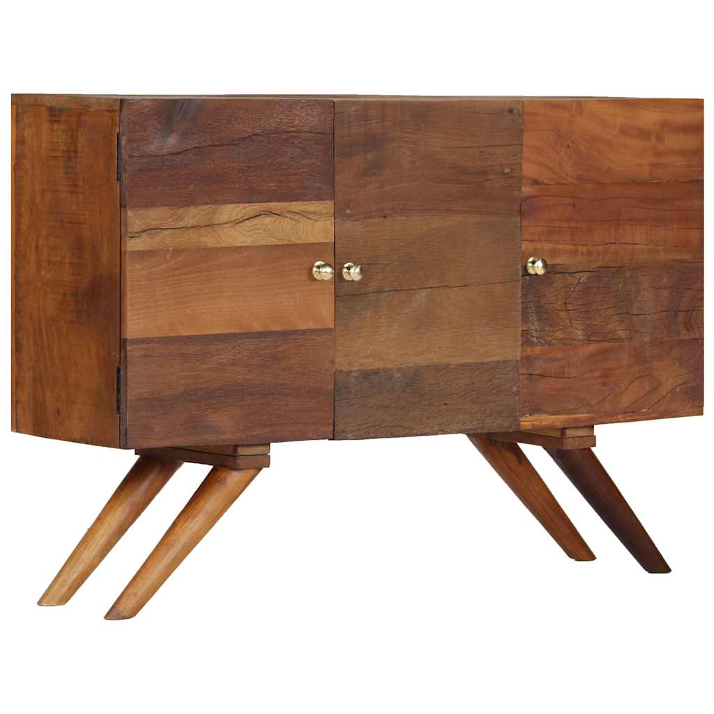 Komoda od masivnog obnovljenog drva smeđa 110 x 30 x 75 cm