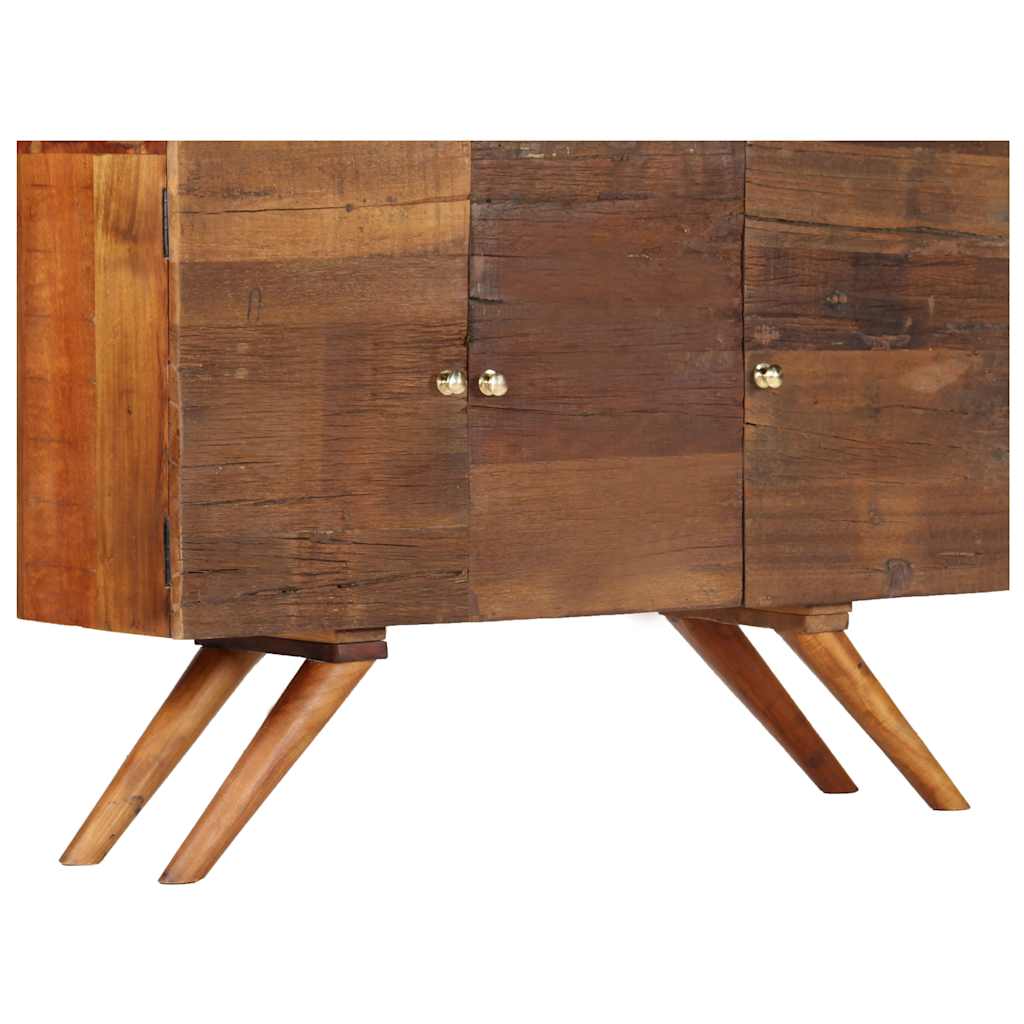Komoda od masivnog obnovljenog drva smeđa 110 x 30 x 75 cm