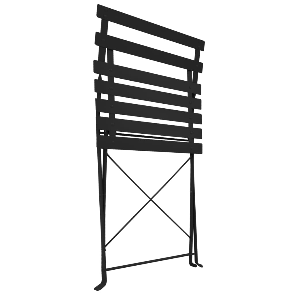 3-dijelni bistro set čelični crni