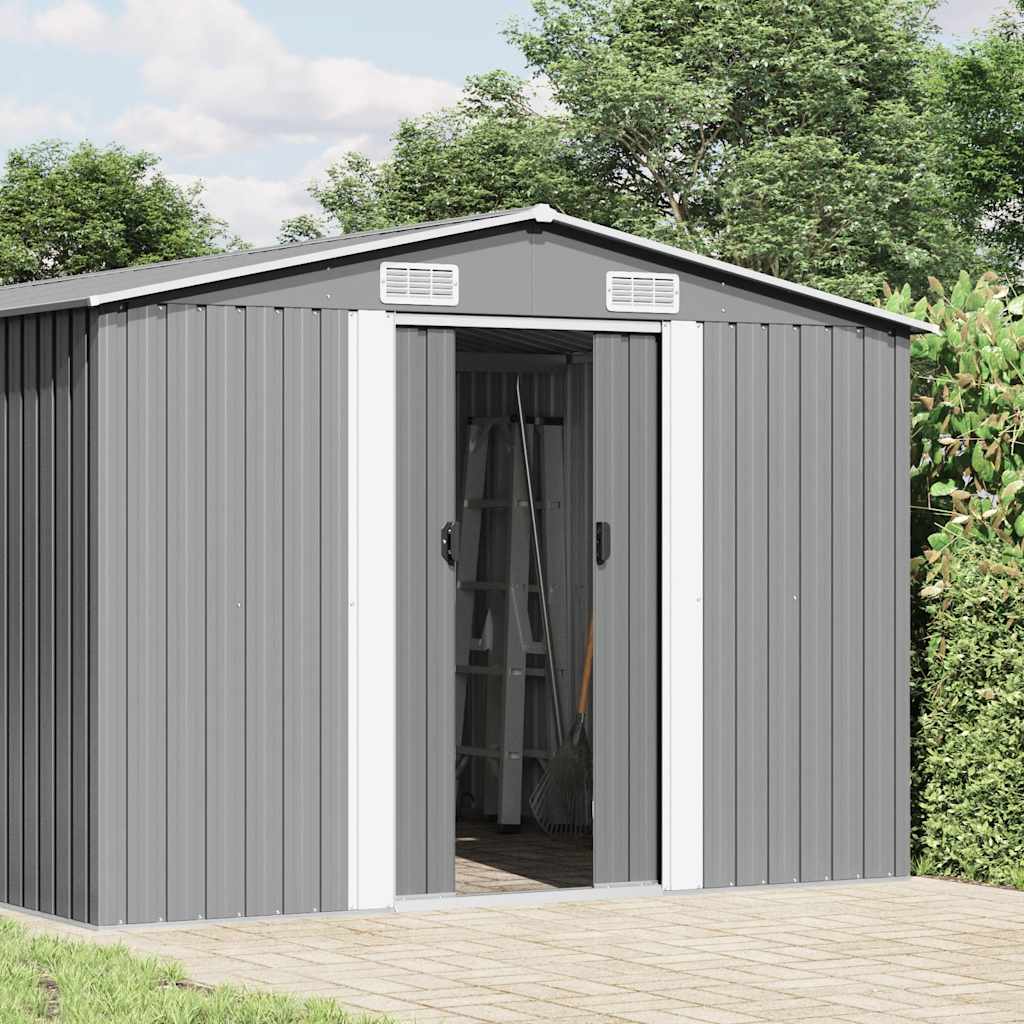 Vrtno spremište 257 x 489 x 181 cm metalno sivo