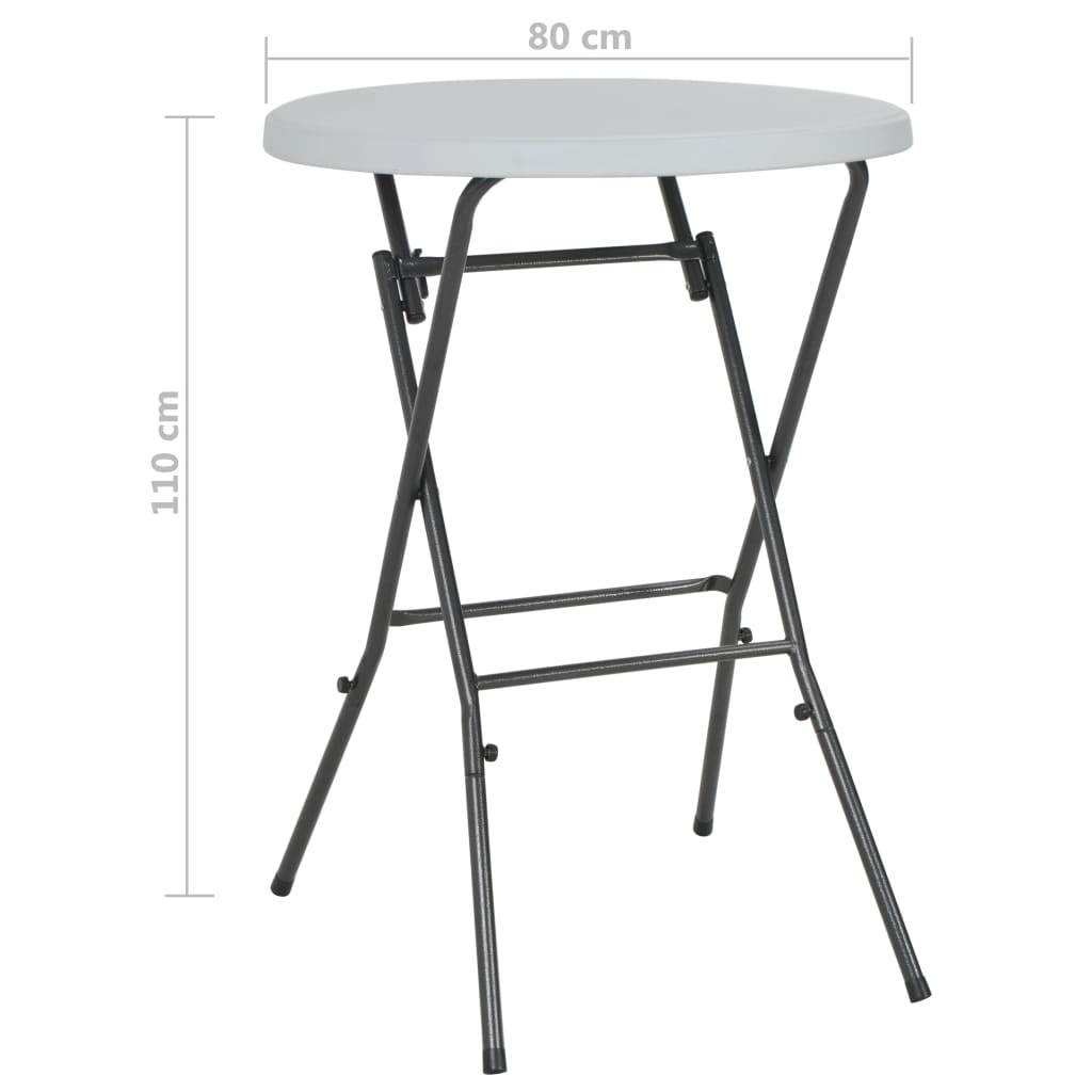 Sklopivi barski stol bijeli 80 x 110 cm HDPE