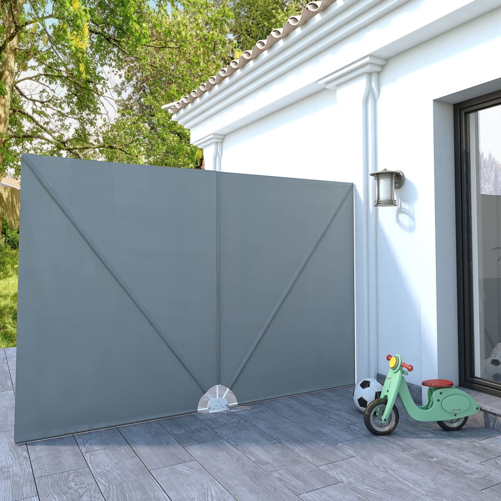 Sklopiva bočna tenda siva 300 x 200 cm