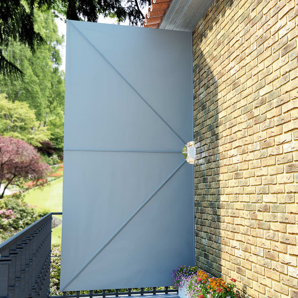 Sklopiva bočna tenda siva 400 x 200 cm