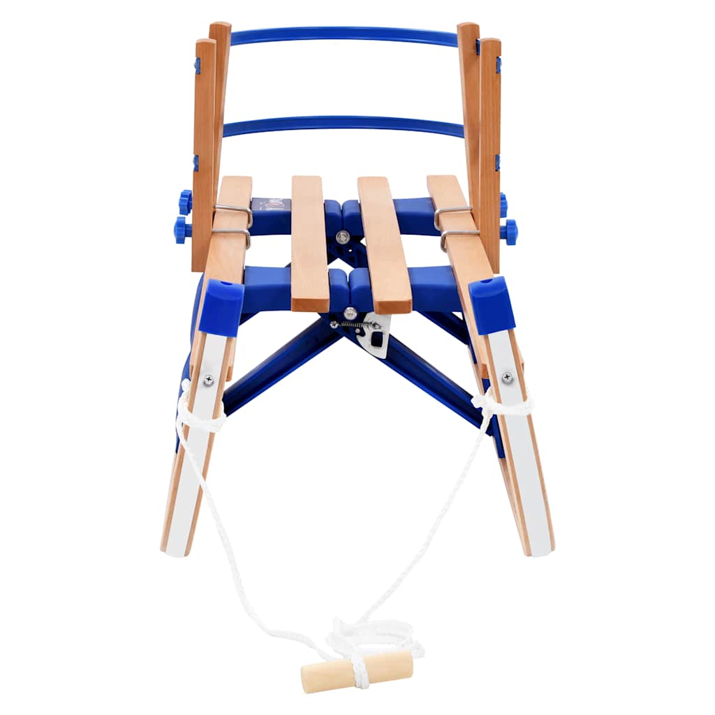 Sklopive sanjke s naslonom drvene 119 cm