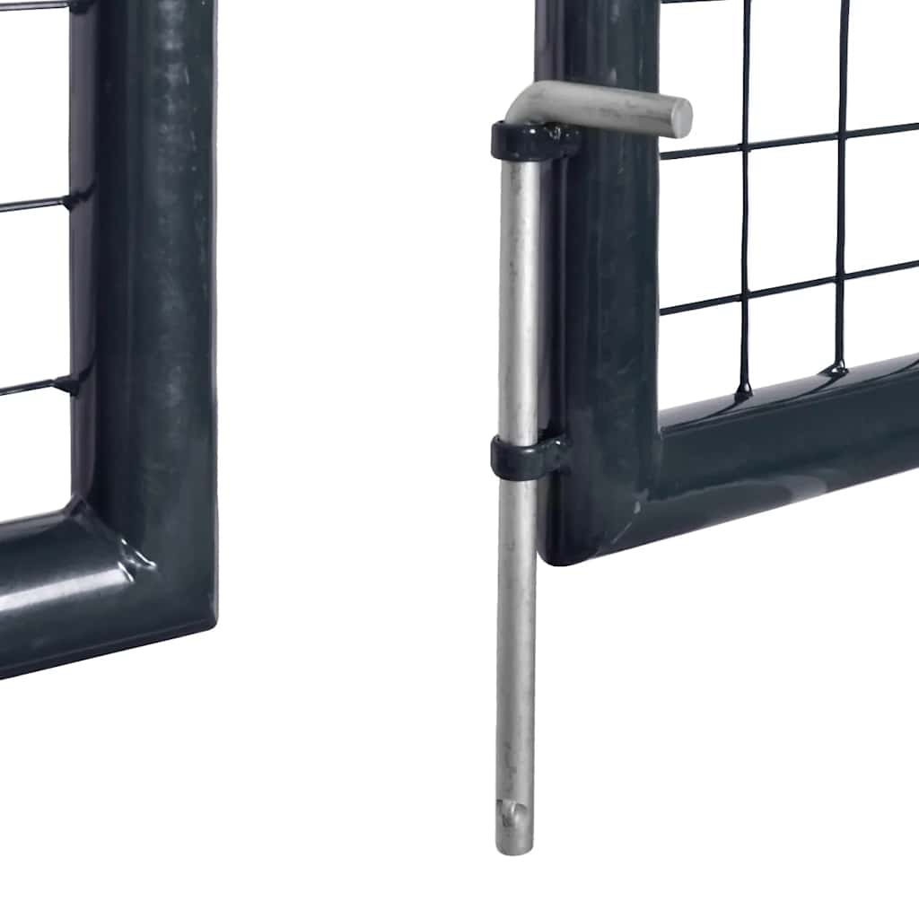 Mrežasta vrtna vrata od pocinčanog čelika 300 x 175 cm siva